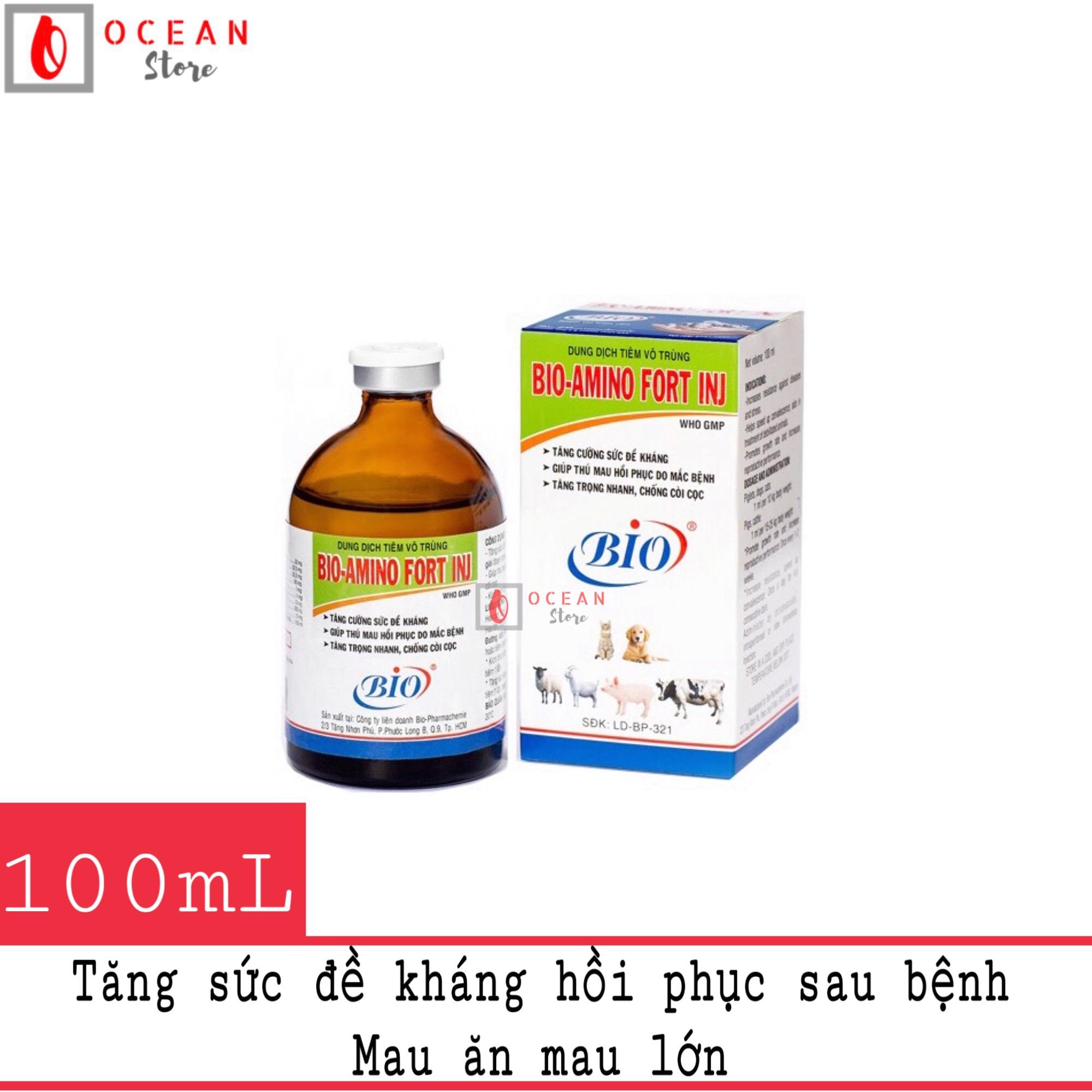 Thuốc tiêm tăng sức đề kháng, hồi phục sau bệnh, chống còi cọc cho chó mèo - Bio Amino Fort INJ 100ml