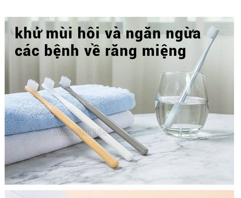 Hộp 4 bàn chải răng đánh răng lúa mạch siêu mềm – Set 4 bàn chải đánh răng lúa mạch