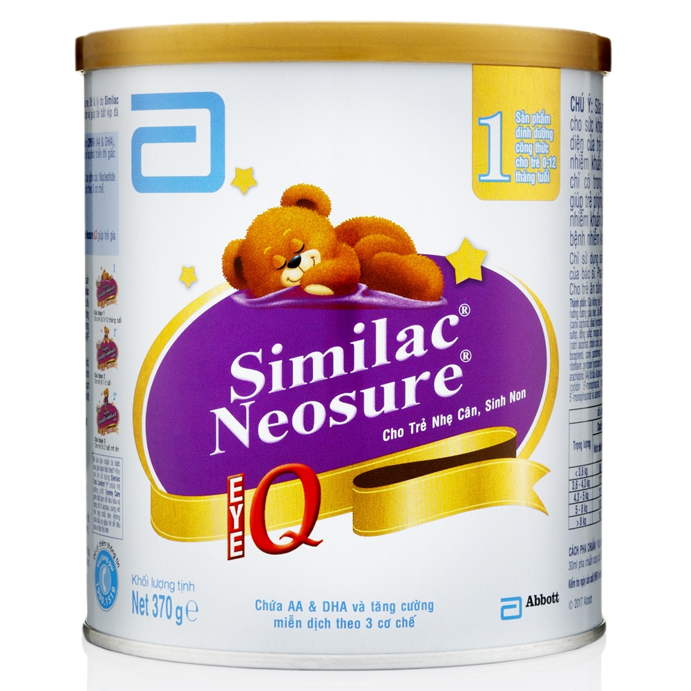 Sữa bột Similac Neosure 1 370g (Dành cho trẻ từ 0 - 12 tháng nhẹ cân, sinh non)