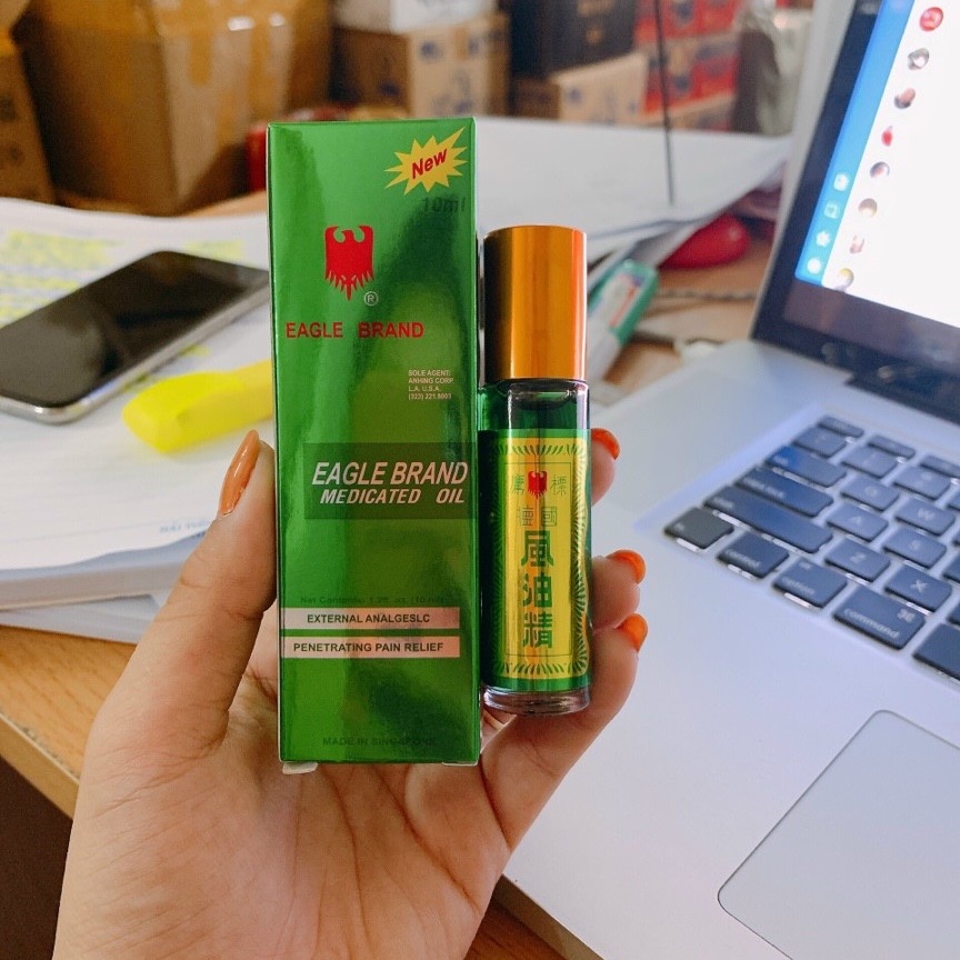 Chai dầu gió xanh con Ó dạng lăn 10ml chính hãng Mỹ