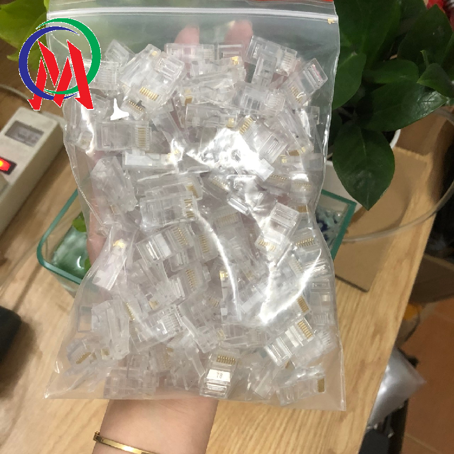 Đầu bấm mạng rj45 nhựa(1bich/100 hạt mạng)