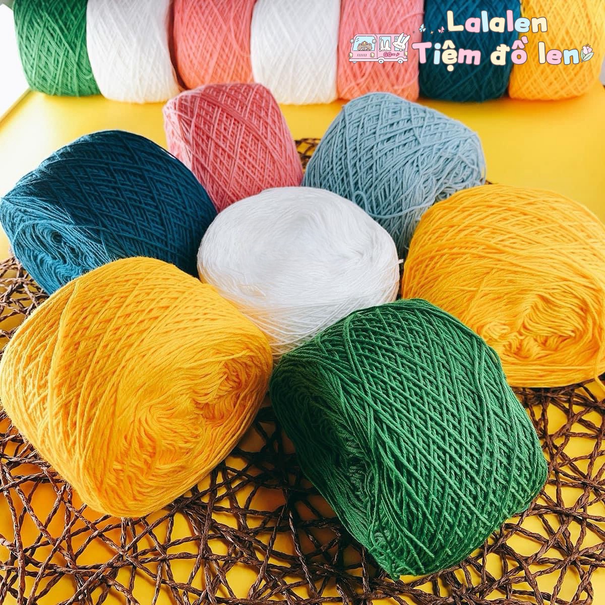 Sợi Cotton Việt Nam Cuộn 100gr (Mã 01-50)