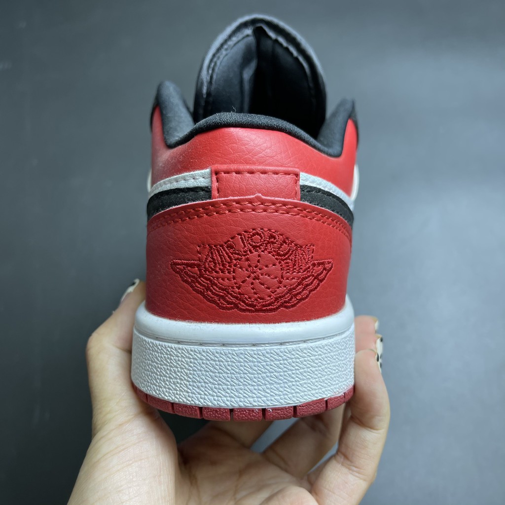 Giày Sneaker J0rdan 1 Low Đỏ Trắng (JD1 Low black toe)