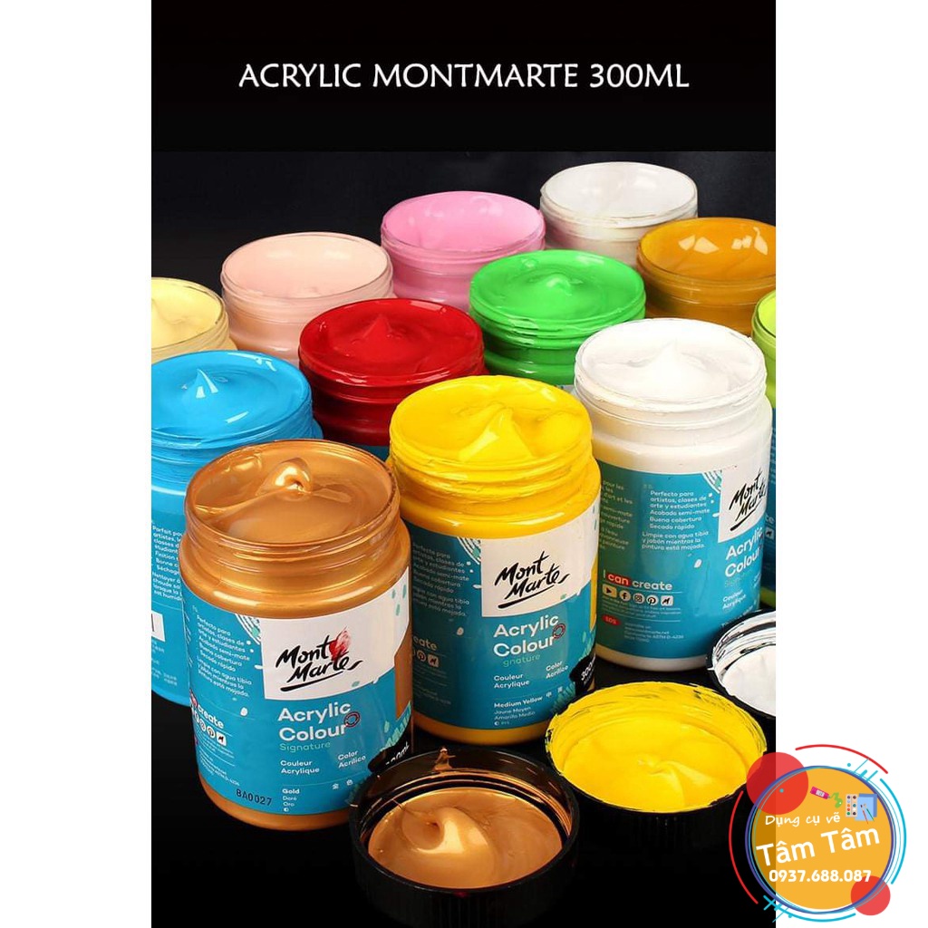 [ TÂM TÂM ]-Màu Acrylic Mont Marte,  Mont Marte Studio Acrylic Paint 300ml-