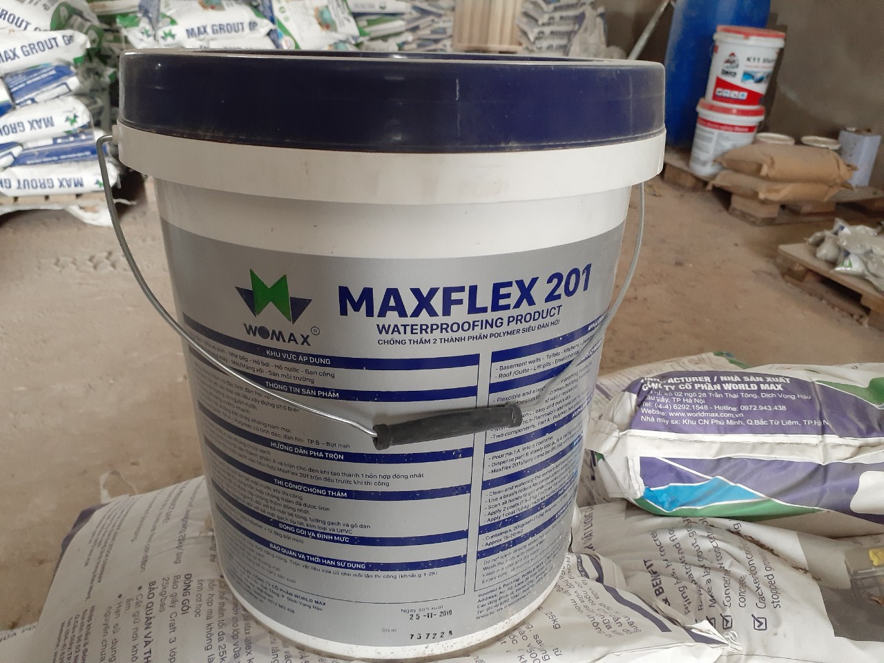 Maxflex 201- Chống thấm 2 thành phần gốc xi măng(lon 5kg)