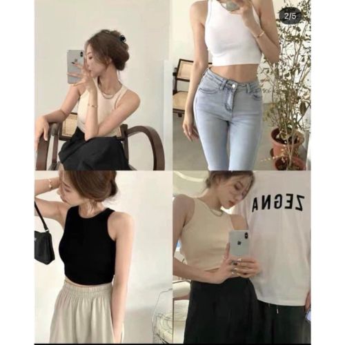 Áo croptop nữ , Áo croptop 3 lổ sát nách dáng ngắn nữ chát thun coton co giản mèm mại , áo ba lỗ trẻ trung năng động thời trang gợi cảm cho phái nữ KVIND_store08