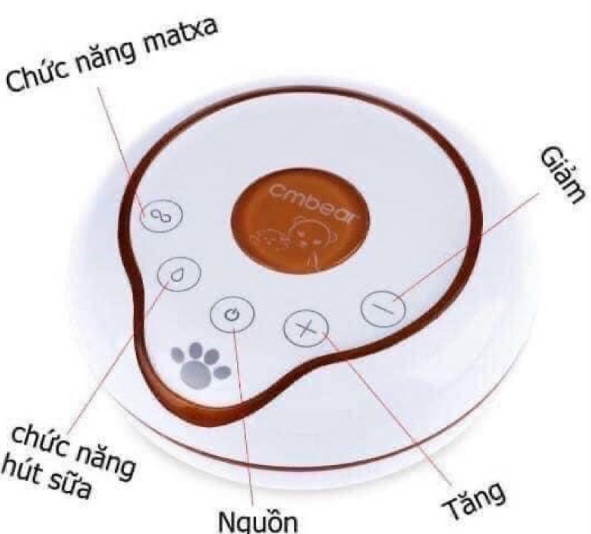 Máy hút sữa điện đôi Cmbear cao cấp Có pin sạc (hút êm)