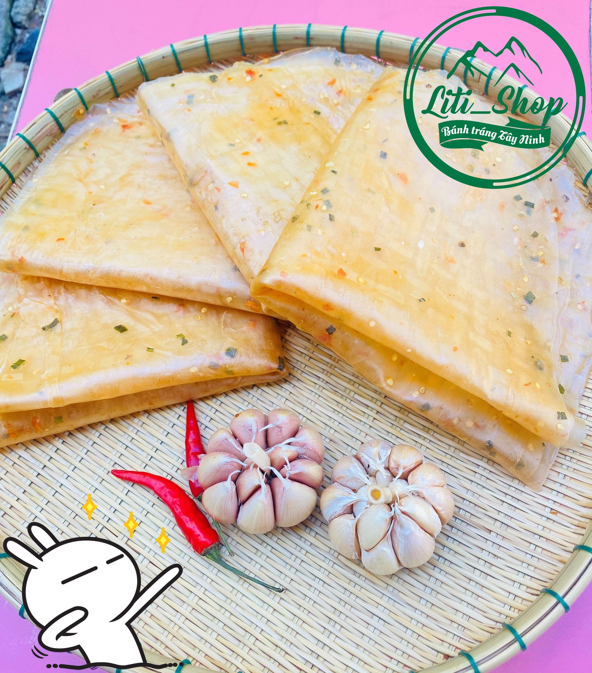 Bánh tráng Dẻo Cay - Ớt Tây ninh 500Gr