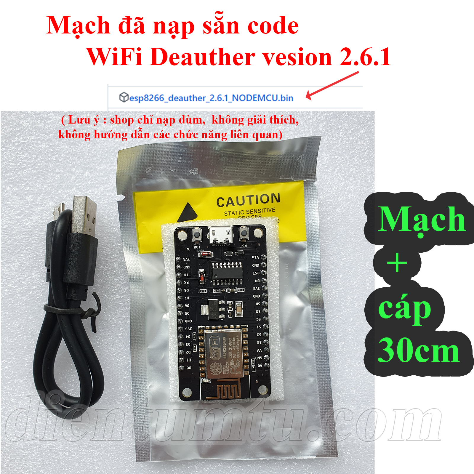 Module NodeMCU v3 CH340 - Kit RF Thu Phát Wifi ESP8266