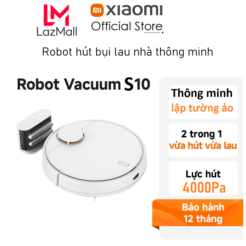Robot hút bụi lau nhà Xiaomi Robot Vacuum S10 EU - Hàng chính hãng