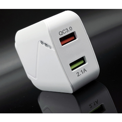 Củ sạc nhanh 2 cổng  QC 3.0 18W+ 5v 3A