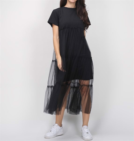 Áo đầm nữ - Đầm thun layer 2 lớp