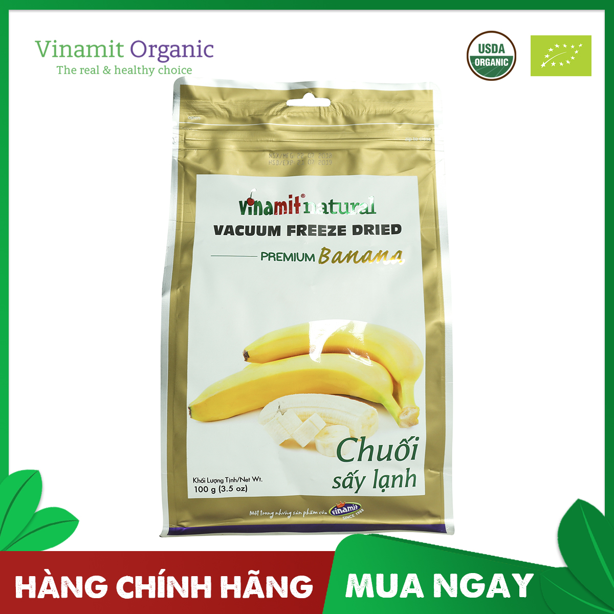 Chuối Sấy Lạnh VINAMIT 100g