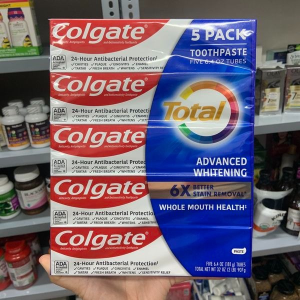 Kem đánh răng date 10/2025 Colgate ToTal Advanced Whitening 181gr  - EDS Hàng Mỹ