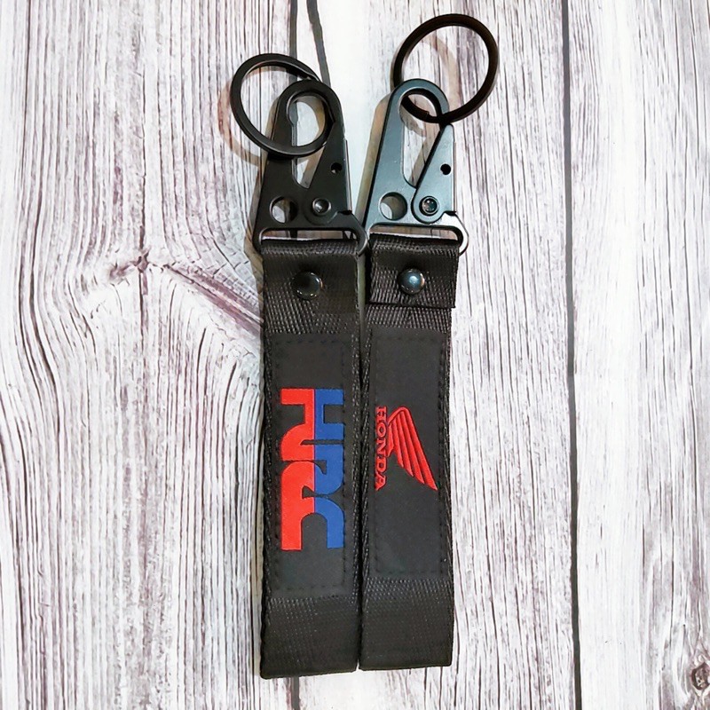 Móc khoá dây cho tất cả hãng xe Honda yamaha suzuki kawasaki bmw ktm .....Móc bằng thép không gỉ , logo vải thêu