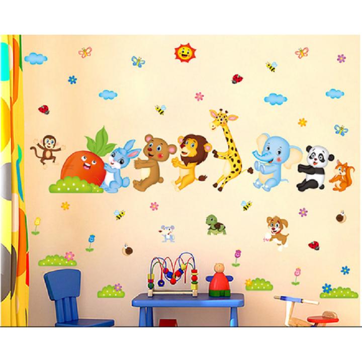 Decal dán hình thú kéo củ cải