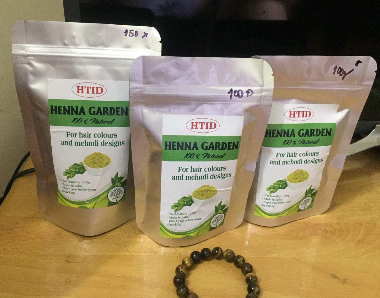Bột henna phủ bạc, nhuộm tóc nâu đỏ 100g