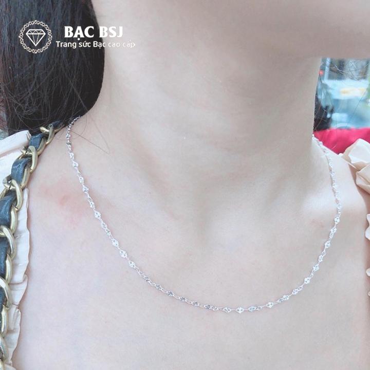 Dây chuyền bạc nữ. Bạc BSJ