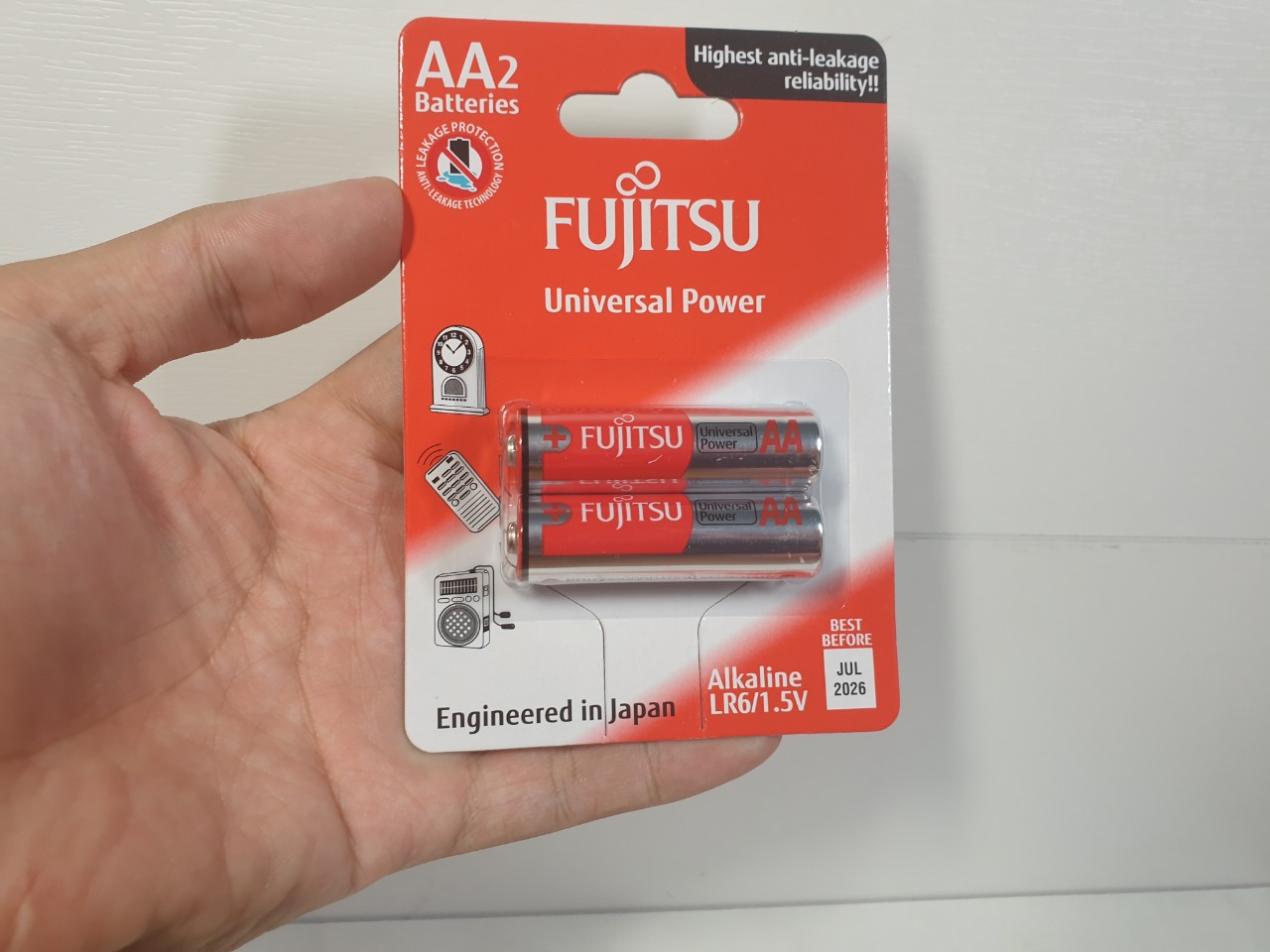Pin Fujitsu Alkaline AA / AAA Vỉ 2 Viên (LR03/1.5V, LR6/1.5V), chính hãng