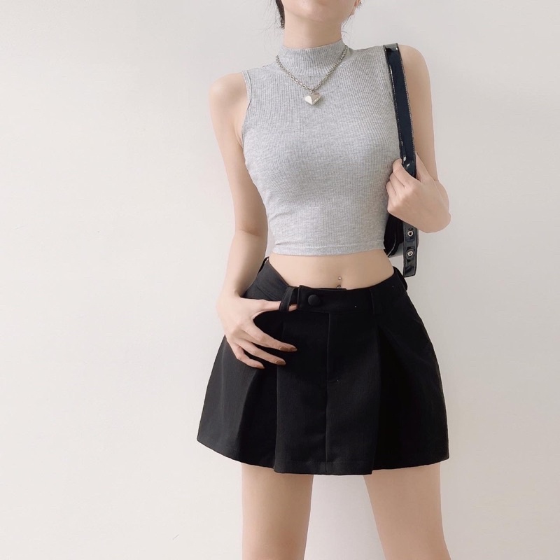 Chân Váy Xoè Xếp Li Cạp Trễ