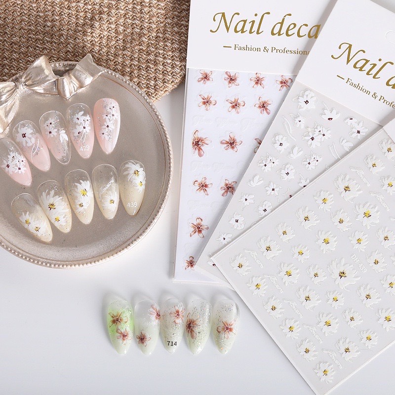 Sticker dán móng tay nail mẫu 3d mới