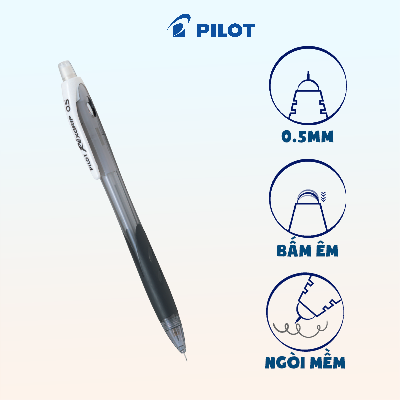 Bút chì bấm Pilot Rexgrip HRG10R-CL-BGD2B