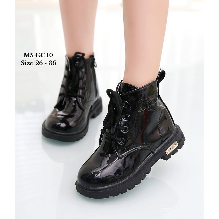 Giày bốt cổ cao bé gái 3-12 tuổi GC10