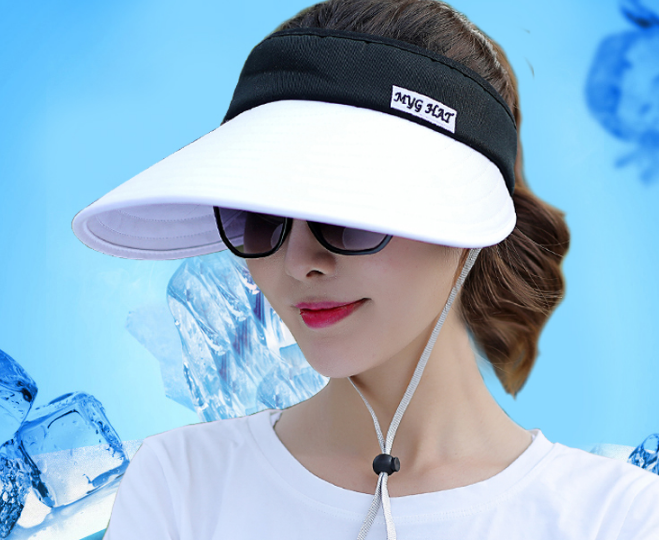Mũ rộng vành chống nắng nữ, nón chống nắng nửa đầu thời trang, mũ nón rộng vành nữ