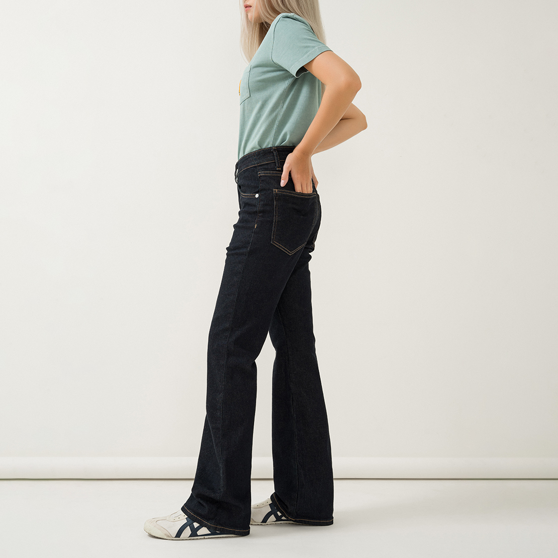 Quần jeans nữ Owlbrand Flare/Indigo