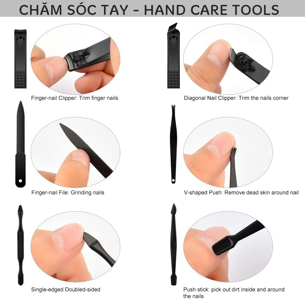 Bộ kềm cắt móng tay xịn cao cấp 18 món