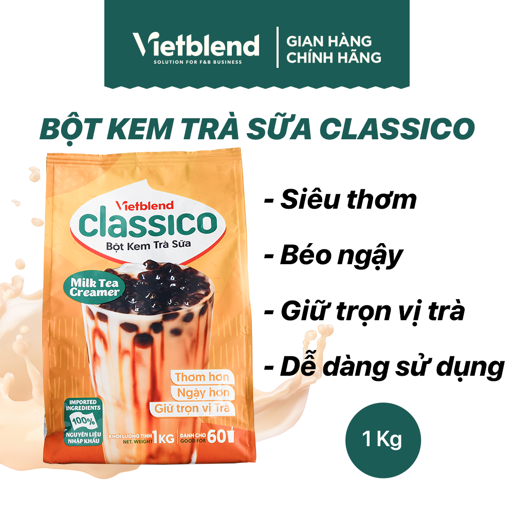Bột Kem Trà Sữa VIETBLEND CLASSICO Túi 1kg
