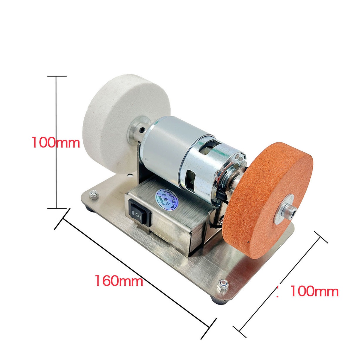 Mini Electric Knife Sharpener Grinder with Dual Grit Wheels for Scissors & Knives