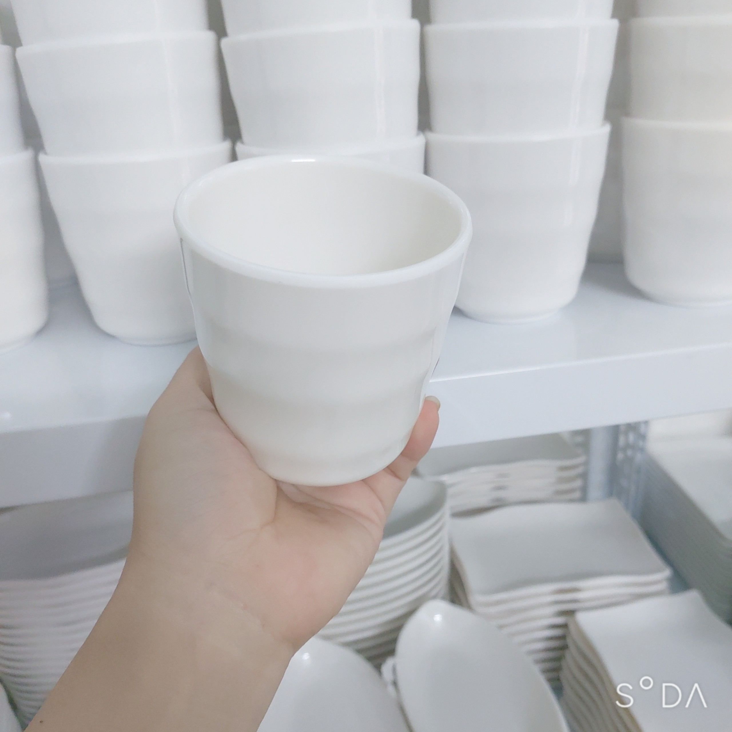 Cốc nhựa melamine trắng 7516