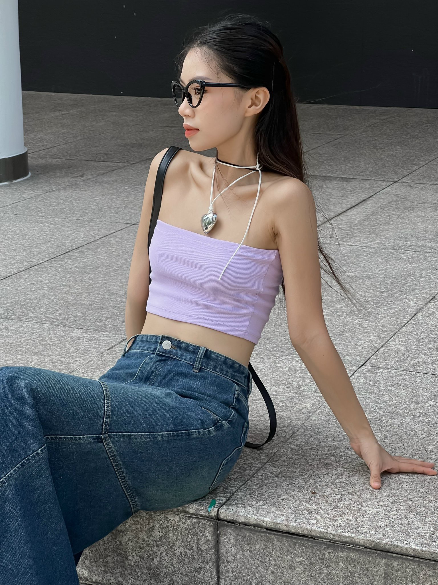 Áo ống thun gân nhiều màu