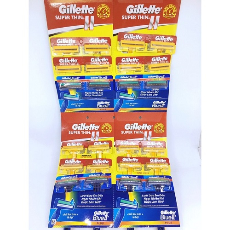 Dao cạo râu Gillette (Vỉ 24 cây VÀNG và XANH) nhập khẩu