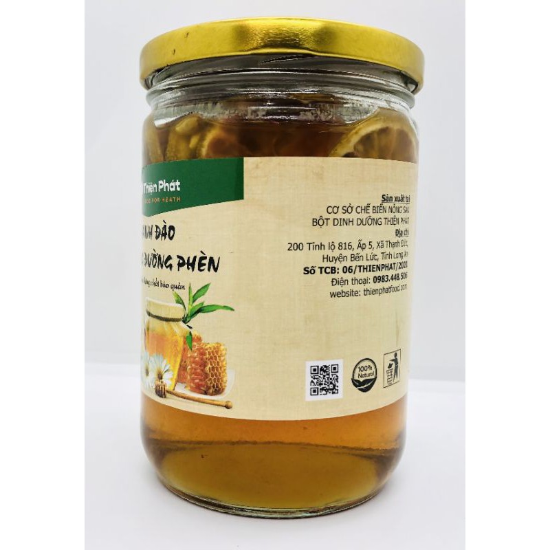 Chanh Đào Ngâm Mật Ong Đường Phèn (500ml)