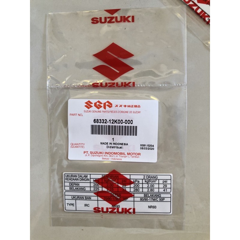 Tem thông số gắp xe Satria / raider fi