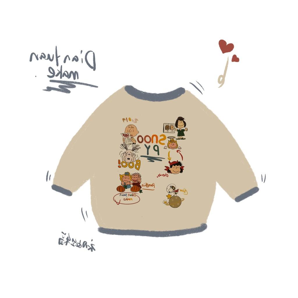 [HCM]Áo sweater phối bo xanh