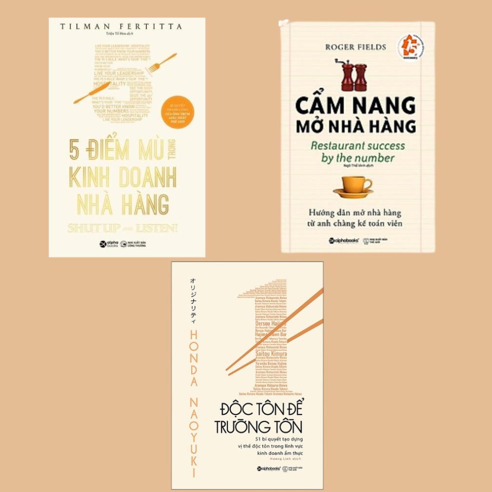 Sách - lẻ/ combo - độc tôn để trường tồn + 5 điểm mù trong kinh doanh nhà hàng + cẩm nang mở nhà hàng - alphabooks