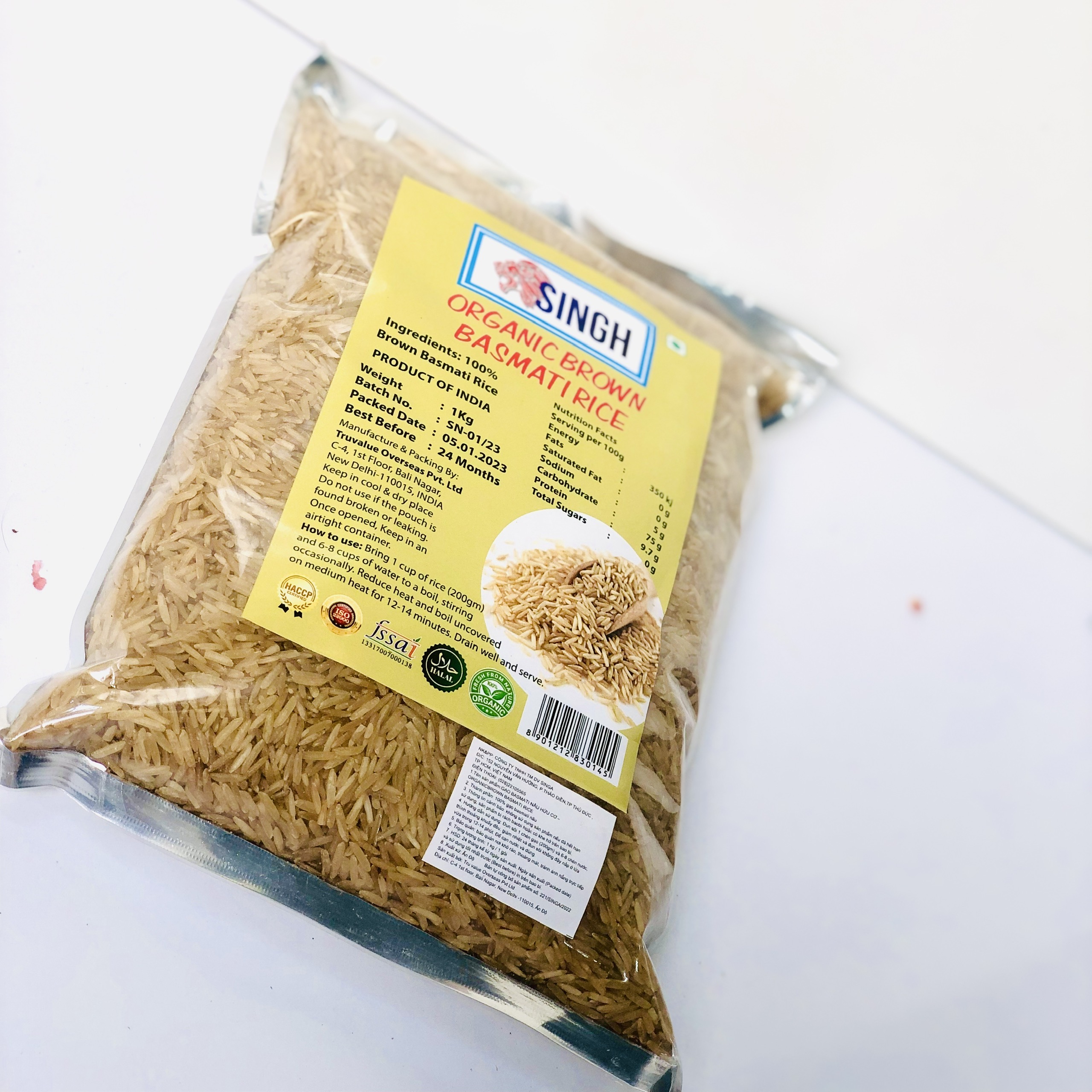 [HCM]Gạo Ấn Độ Basmati  Brown rice 1kg