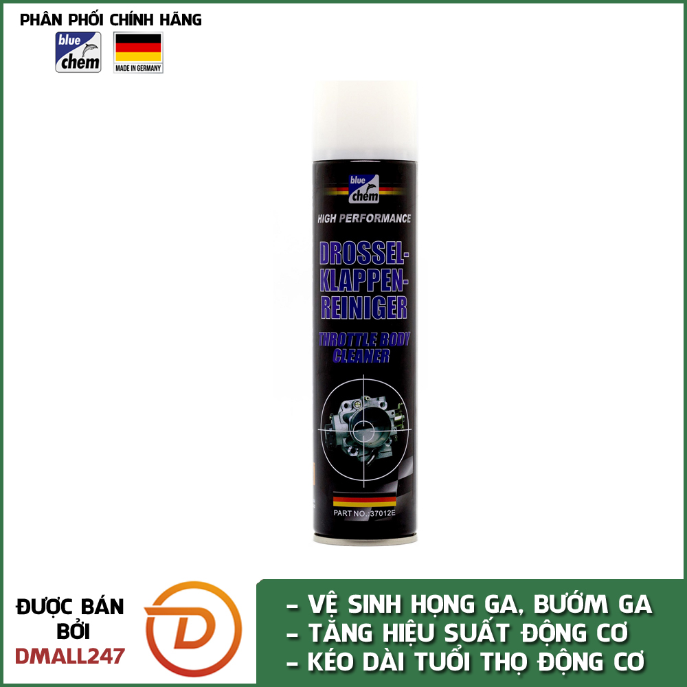 Chai xịt vệ sinh họng ga, bướm ga Bluechem 37012E