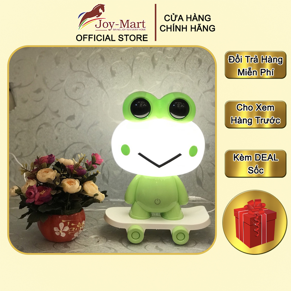 Đèn ngủ cho bé - joymart - đèn ngủ đáng yêu hình ếch xanh trượt ván vô cùng ngộ nghĩnh mb888