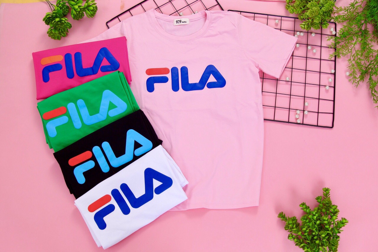 ( F.I.L.A) Áo Thun nữ phom vừa (form vừa) co giãn 4 chiều, mềm mịn 979
