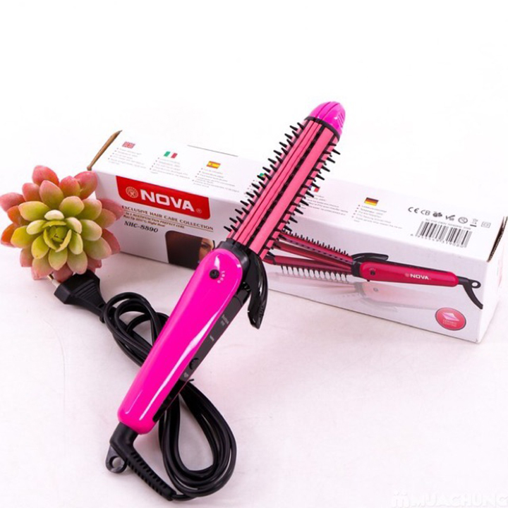 Máy làm tóc Nova 3in1 uốn, duỗi, bấm tóc tiện dụng