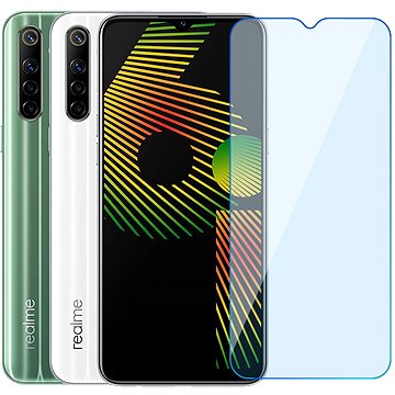 Kính cường lực trong suốt Realme 6i (Kèm miếng lau)