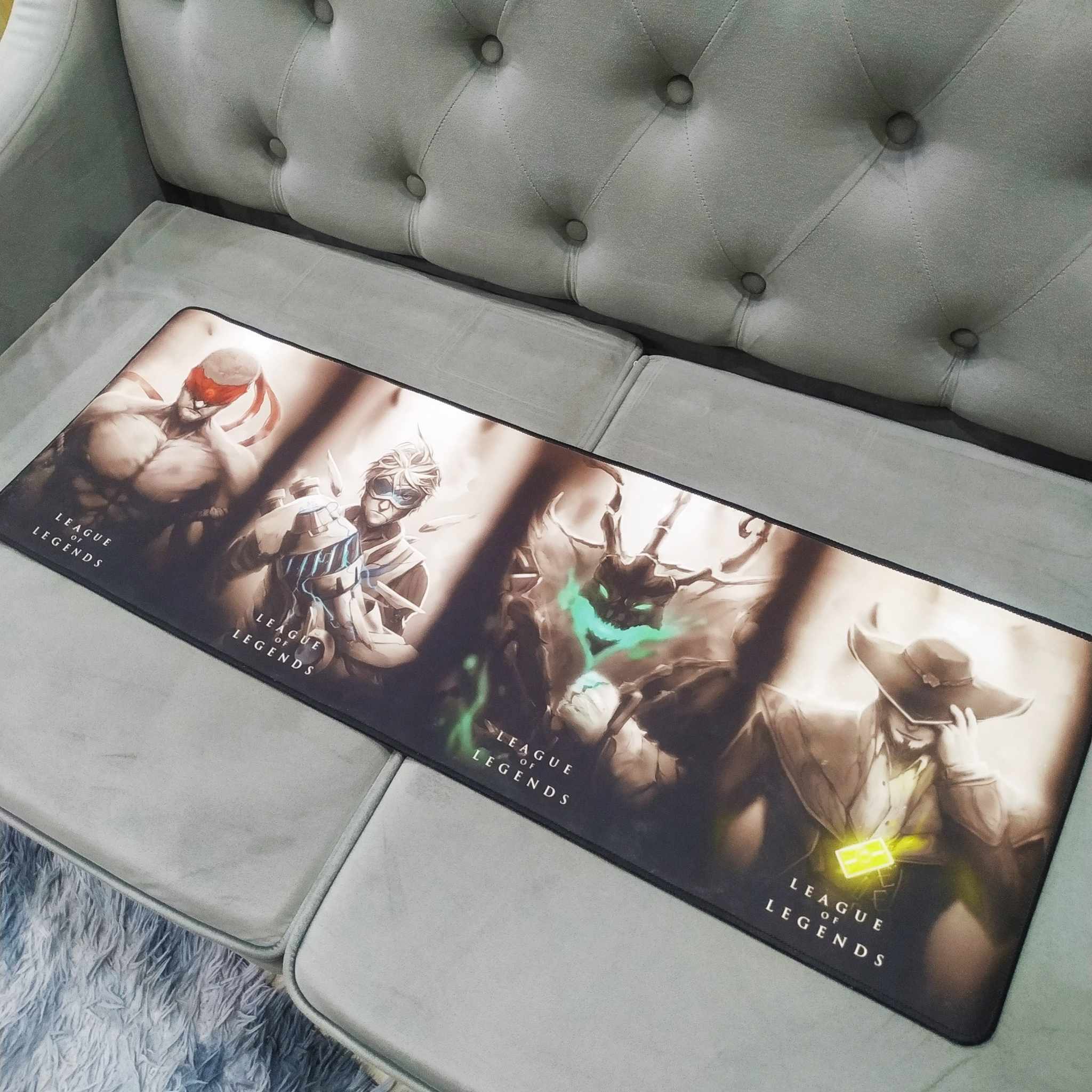 SALE - A4 - Tấm Lót Bàn Làm Việc [ LOL 4 HERO ] Kích Cỡ Lớn 90x30cm dày dặn 3mm Chống Nước, Chống Trầy, Di Chuột Dễ Dàng chuyên game chống trơn trượt siêu bền siêu rẻ