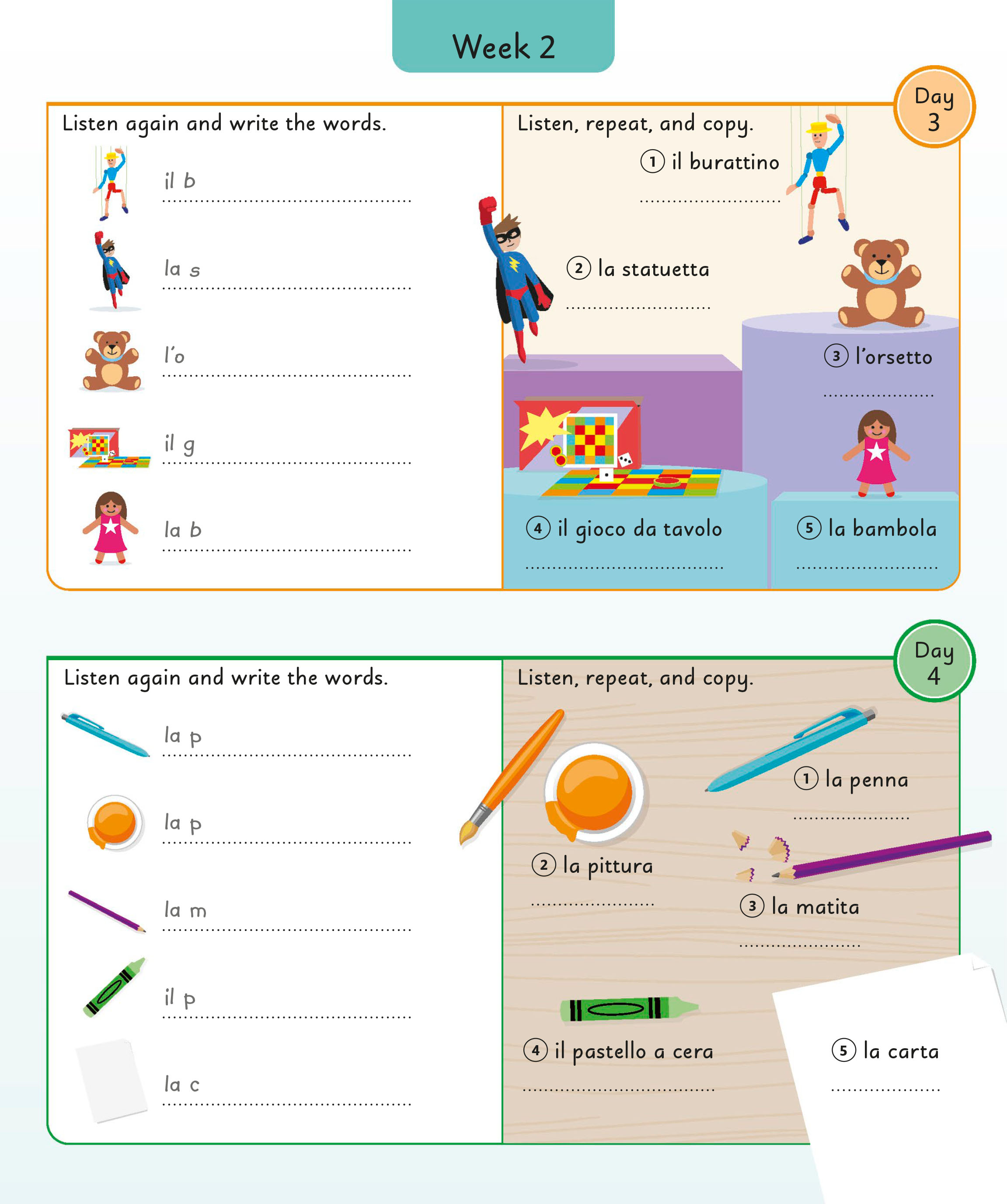 Italian for Everyone Junior 5 Words a Day