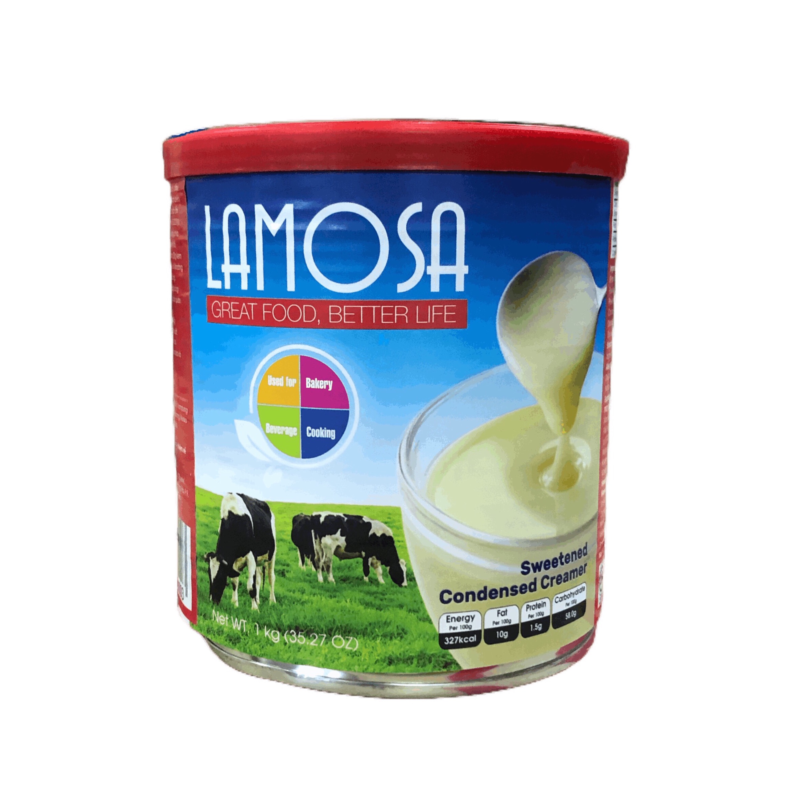 Sữa Đặc Có Đường Cao Cấp LAMOSA Lon 1Kg - Kem Đặc Có Đường Lon 1Kg