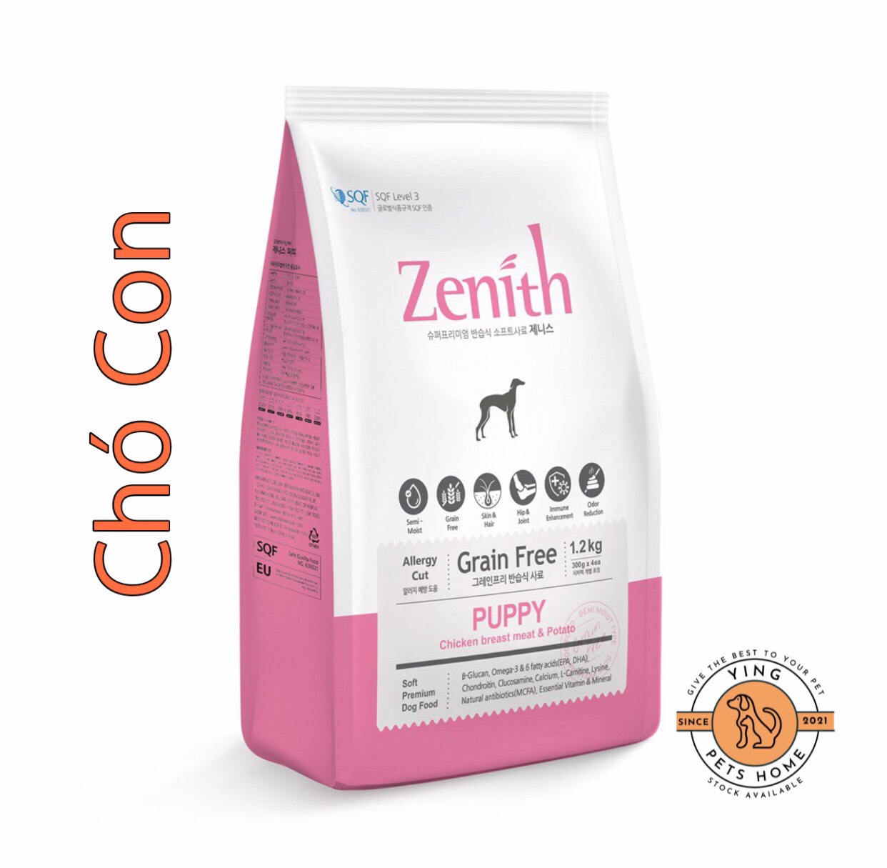Thức ăn hạt mềm Zenith cho chó con gói 1.2kg