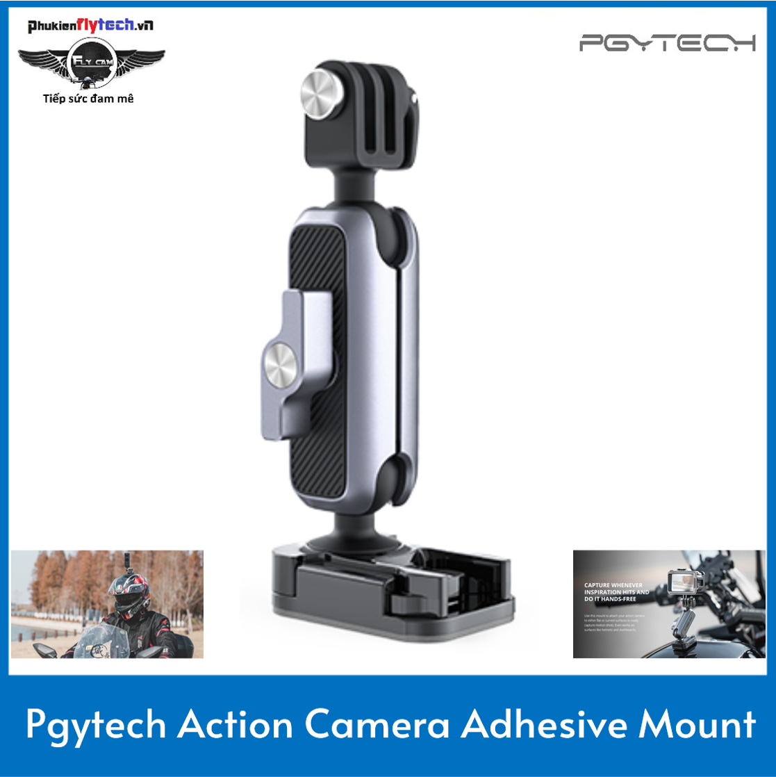 Phụ kiện  đế dán cho Action Camera - PGYTECH ACTION CAMERA ADHESIVE MOUNT - PGYTECH - Giúp lắp đặt, dán vào bền mặt để quay phim chụp ảnh, phù hợp dán lên mũ bảo hiểm, kính - Chắc chắn, bền bỉ, linh hoạt